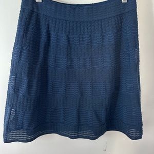 M by Missoni Navy Blue Textured Skirt